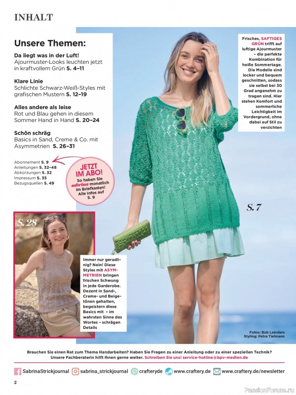 Вязаные модели в журнале &laquo;Sabrina №6 2026 German&raquo;