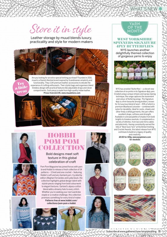 Вязаные проекты крючком в журнале «Simply Knitting №267 2025»