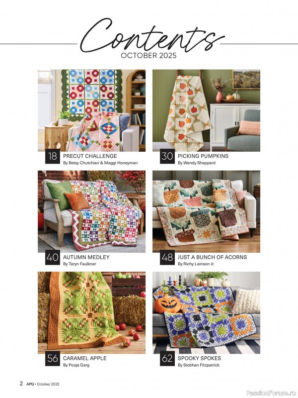Коллекция проектов для рукодельниц в журнале «American Patchwork & Quilting №196 2025»