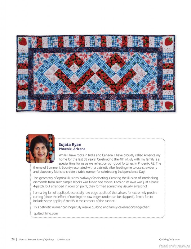 Коллекция проектов для рукодельниц в журнале «Love of Quilting - Summer 2026»