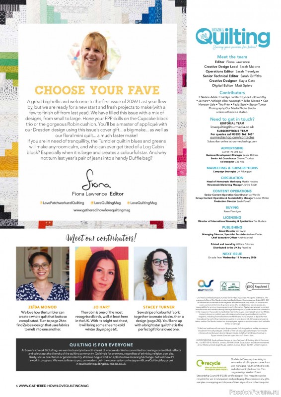 Коллекция проектов для рукодельниц в журнале &laquo;Love Patchwork & Quilting №159 2026&raquo;