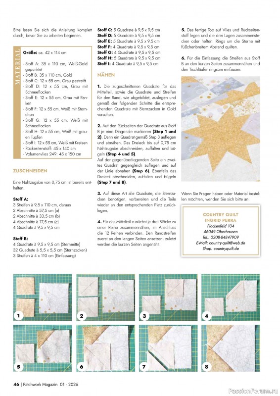 Коллекция проектов для рукодельниц в журнале «Patchwork das Magazin №1 2026»