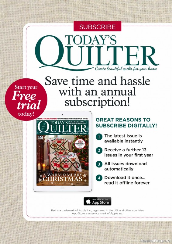 Коллекция проектов для рукодельниц в журнале &laquo;Todays Quilter №145 2026&raquo;
