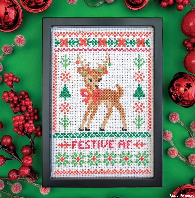 Коллекция вышивки в книге «Cross-Stitch for the Holidays»