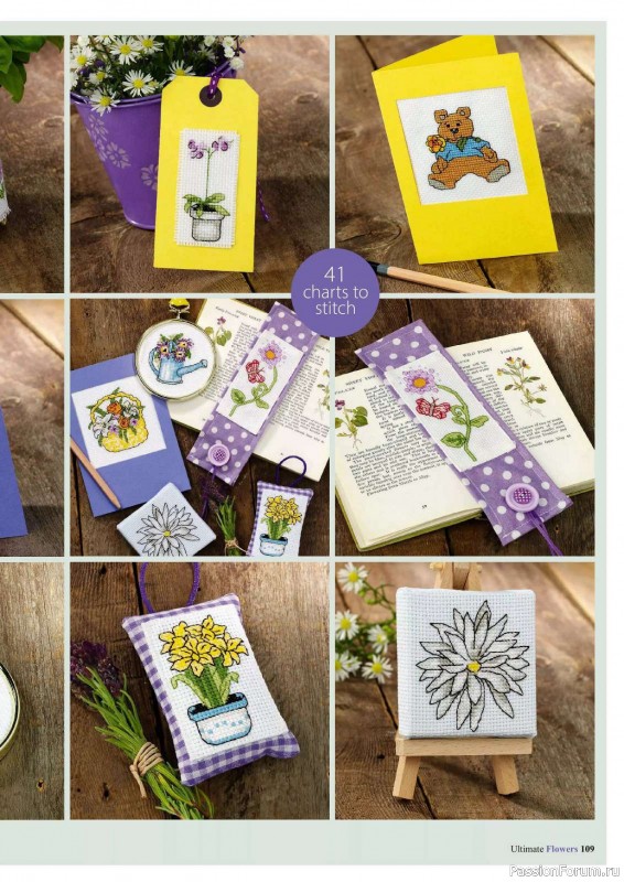 Коллекция вышивки в журнале «Ultimate CrossStitch Flowers - 2025»
