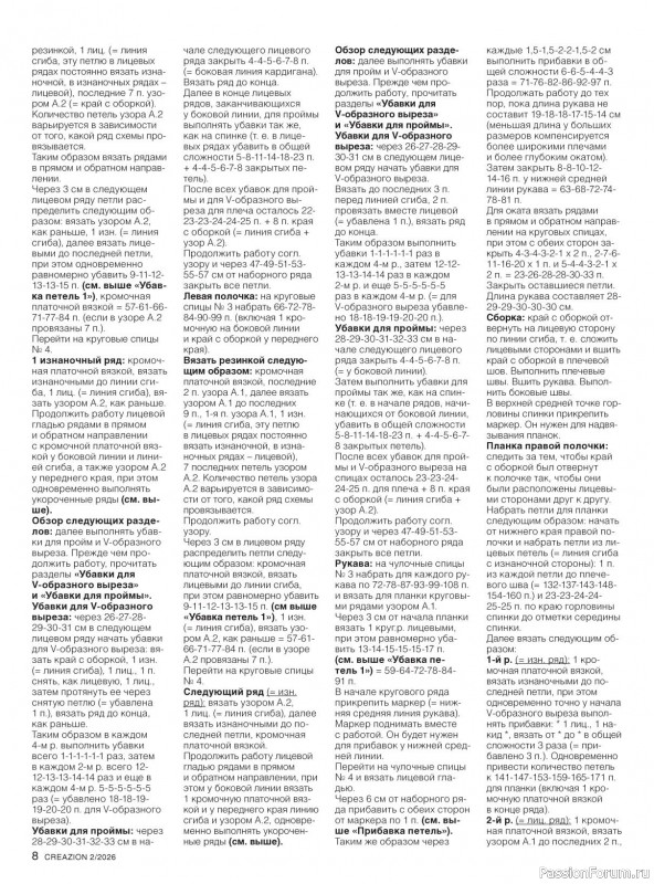 Вязаные модели в журнале &laquo;Creazion №2 2026&raquo;