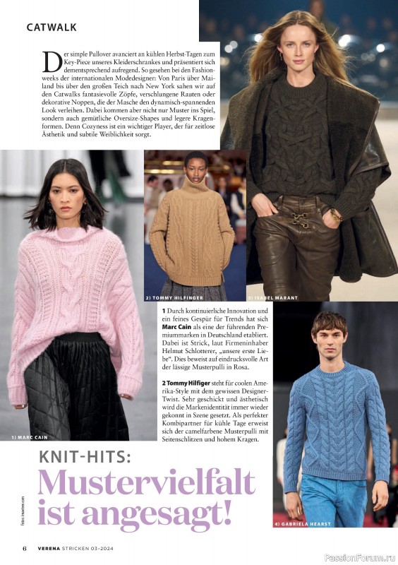 Вязаные модели в журнале «Verena Stricktrends №3 2024»