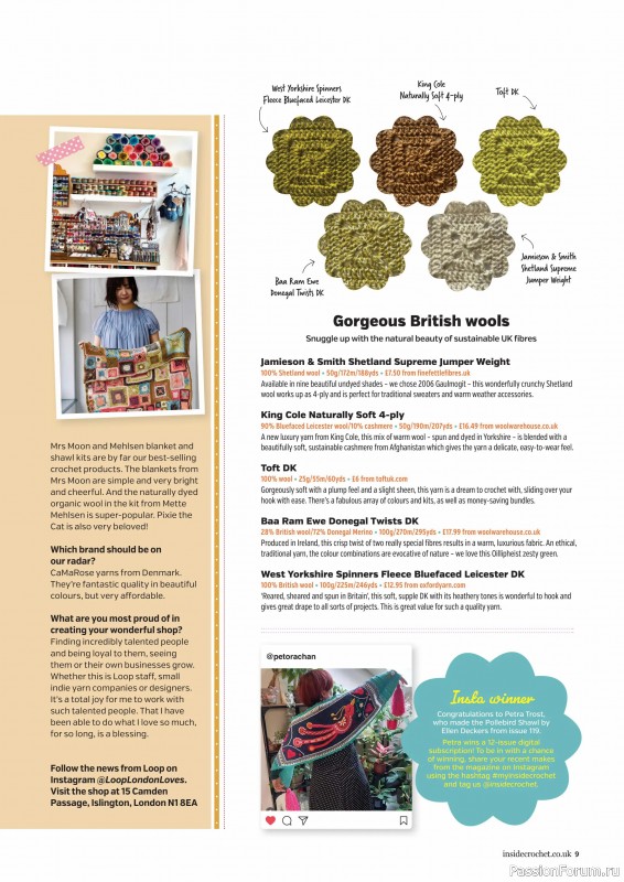 Вязаные проекты крючком в журнале «Inside Crochet №182 2025»