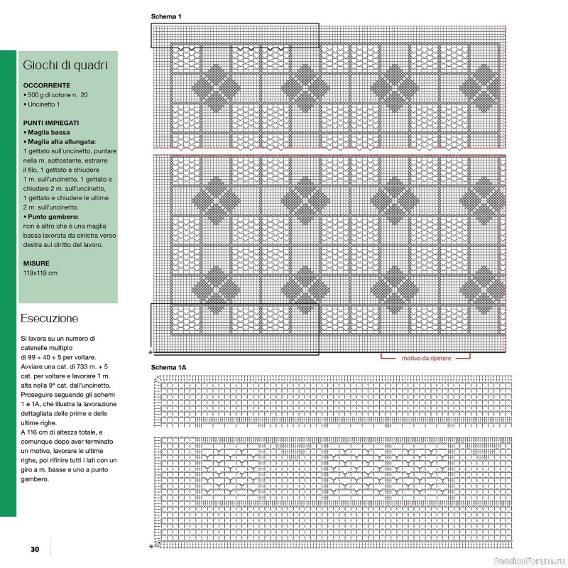 Вязаные проекты крючком в журнале «Uncinetto Manuale Filet №7 2022»