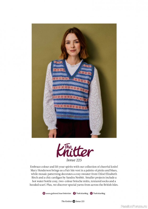 Вязаные проекты спицами в журнале &laquo;The Knitter №225 2026&raquo;