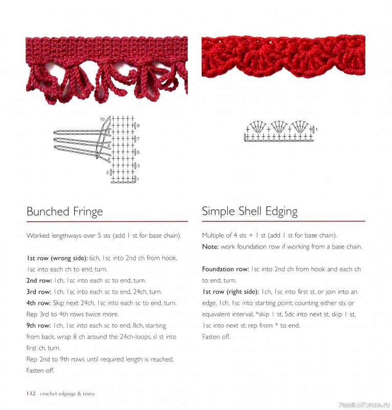 Вязаные проекты в книге &laquo;Crochet Edgings & Trims: 150 Stitches&raquo;.