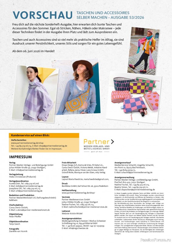 Вязаные проекты в журнале &laquo;Hakeln Spezial №2 2026 - Taschen&raquo;