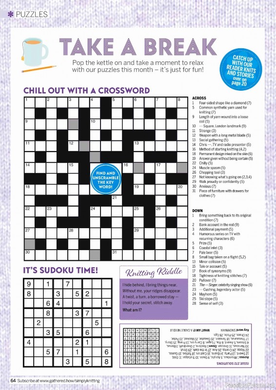 Вязаные проекты в журнале &laquo;Simply Knitting №272 2025&raquo;