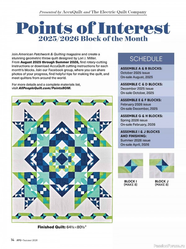 Коллекция проектов для рукодельниц в журнале &laquo;American Patchwork & Quilting №200 2026&raquo;