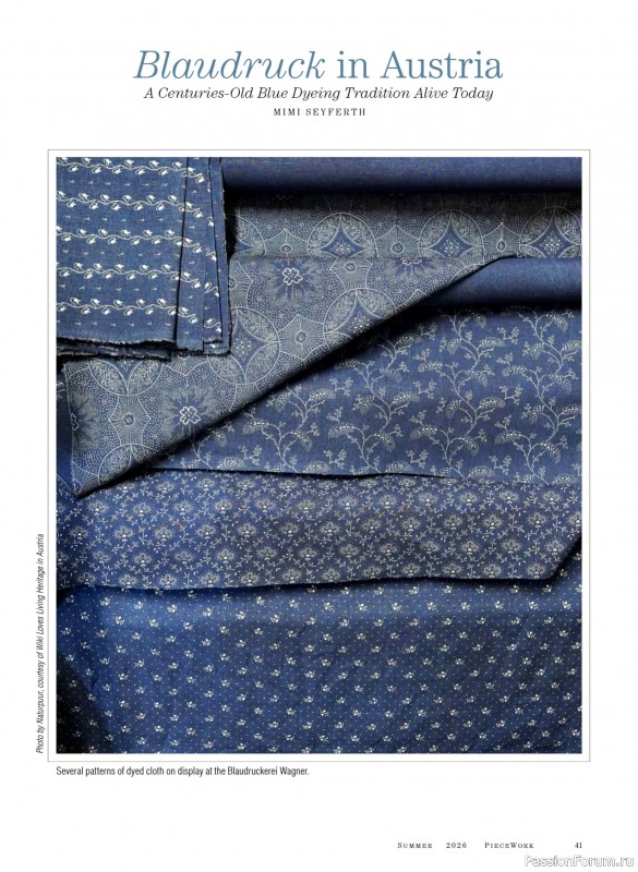 Коллекция проектов для рукодельниц в журнале «PieceWork - Summer 2026»