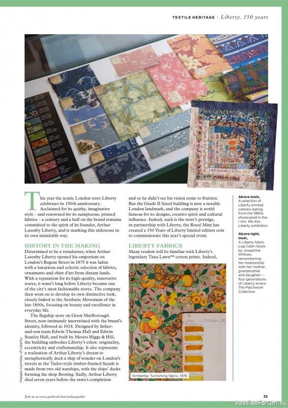 Коллекция проектов для рукодельниц в журнале «Todays Quilter №130 2025»