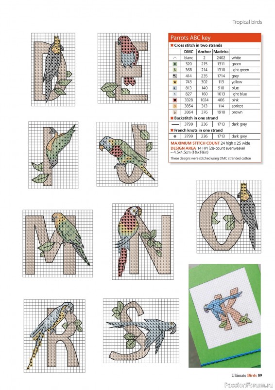Коллекция вышивки в журнале «Cross Stitch Birds - March 2025»
