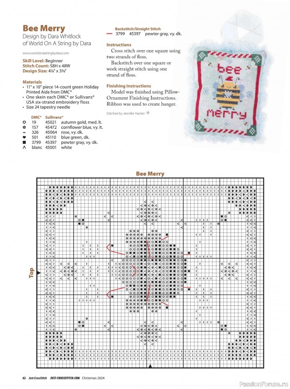 Коллекция вышивки в журнале «Just Cross Stitch - Christmas 2024»