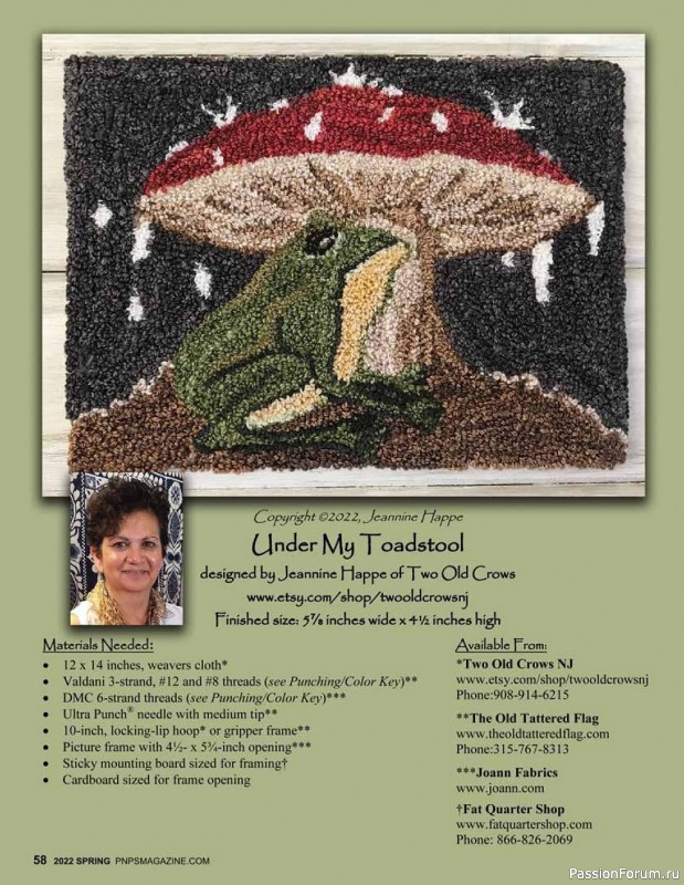 Новые техники рукоделия в журнале «Punch Needle & Primitive Stitcher-Spring 2022»