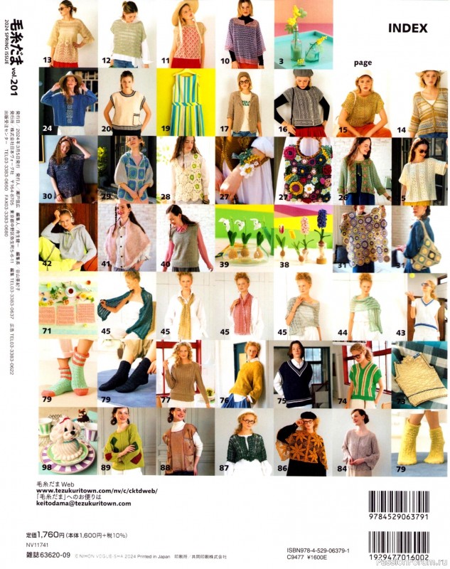 Вязаные модели в журнале &laquo;Keito Dama №201 - Spring 2024&raquo;. Продолжение