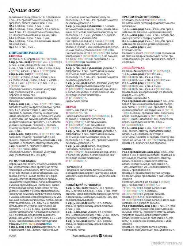 Вязаные модели в журнале «Knitting. Вязание №6 2025»