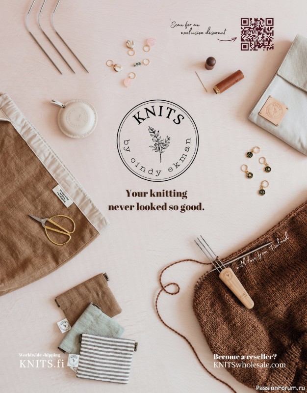Вязаные проекты спицами в журнале «Laine Magazine №22 2024 Autumn»