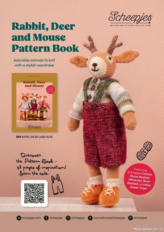 Вязаные проекты спицами в журнале «The Knitter №222 2025»