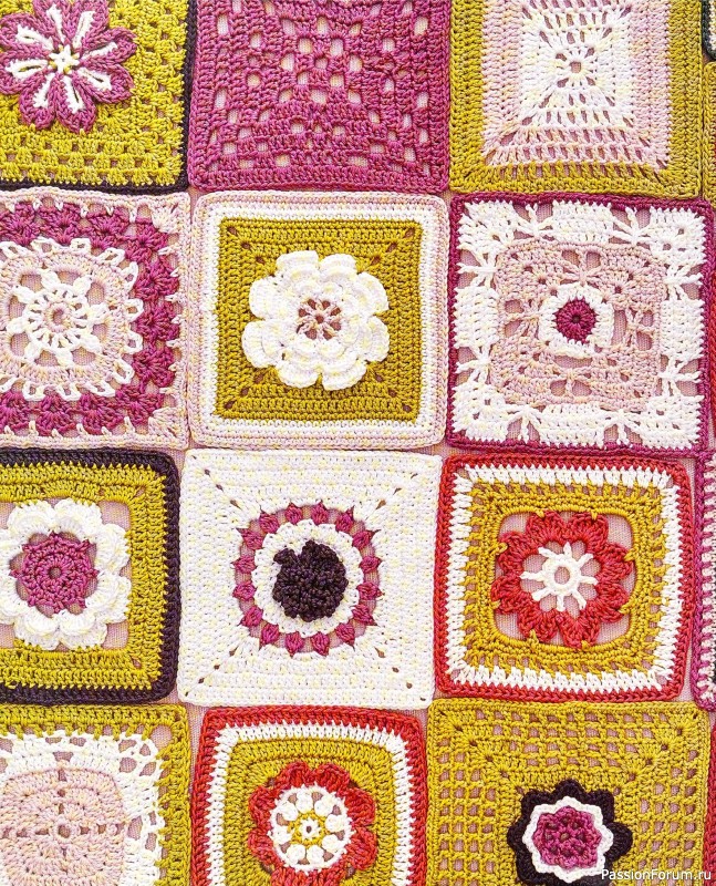 Вязаные проекты в книге «150 Crochet Blocks». Часть 1