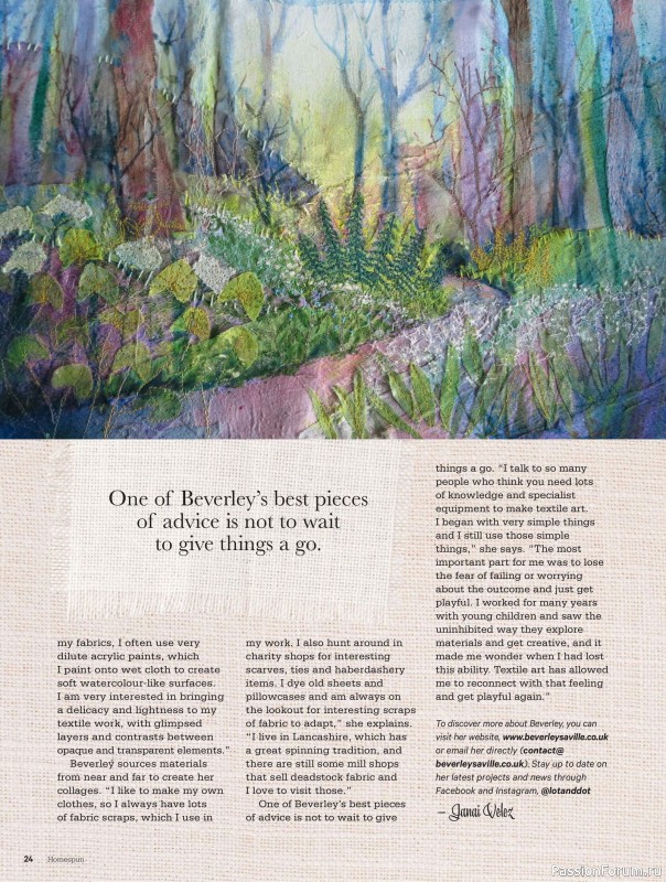 Коллекция проектов для рукодельниц в журнале «Australian Homespun - October-November 2025»