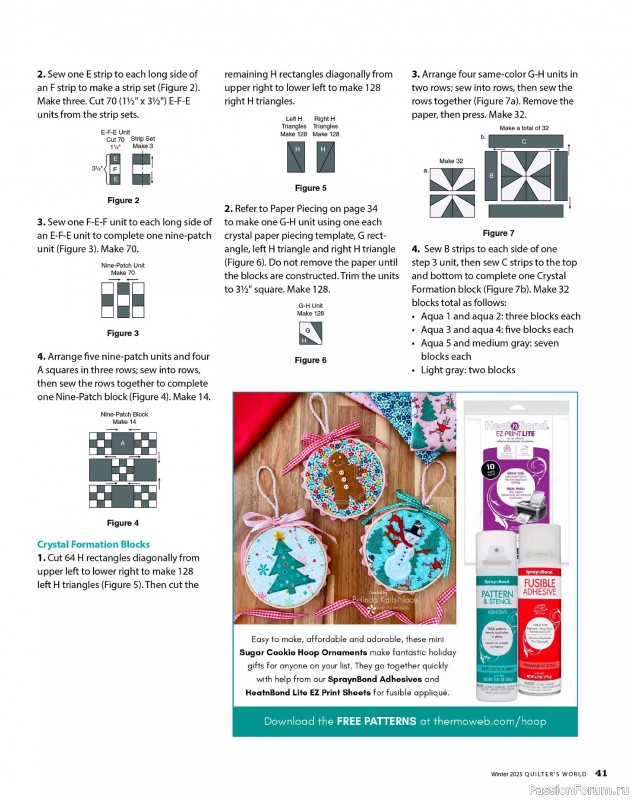 Коллекция проектов для рукодельниц в журнале «Quilter's World - Winter 2025»