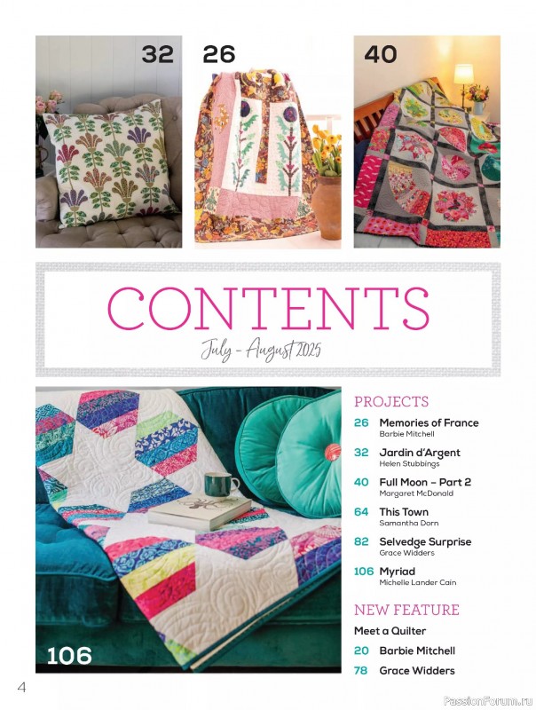 Коллекция проектов для рукодельниц в журнале «Quilters Companion №134 2025»