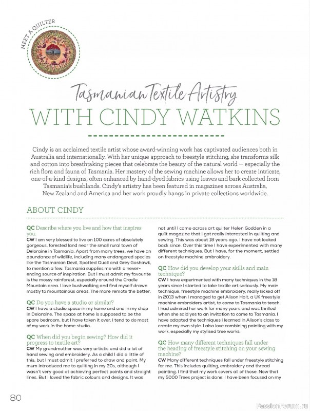 Коллекция проектов для рукодельниц в журнале «Quilters Companion №136 2025»