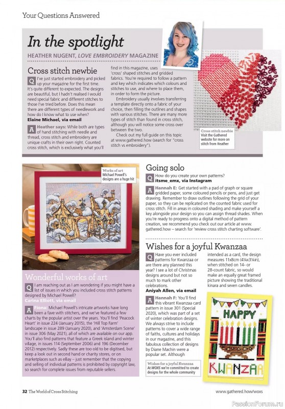 Коллекция вышивки в журнале «The World of Cross Stitching - Special 2023»