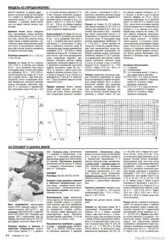 Вязаные модели в журнале &laquo;Verena №4 2025&raquo;