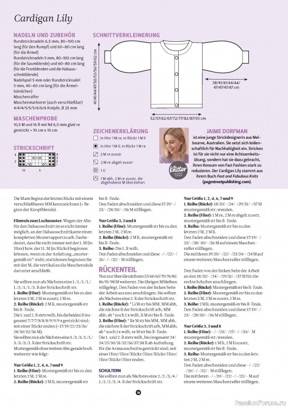Вязаные проекты спицами в журнале «The Knitter №78 2025 Germany»