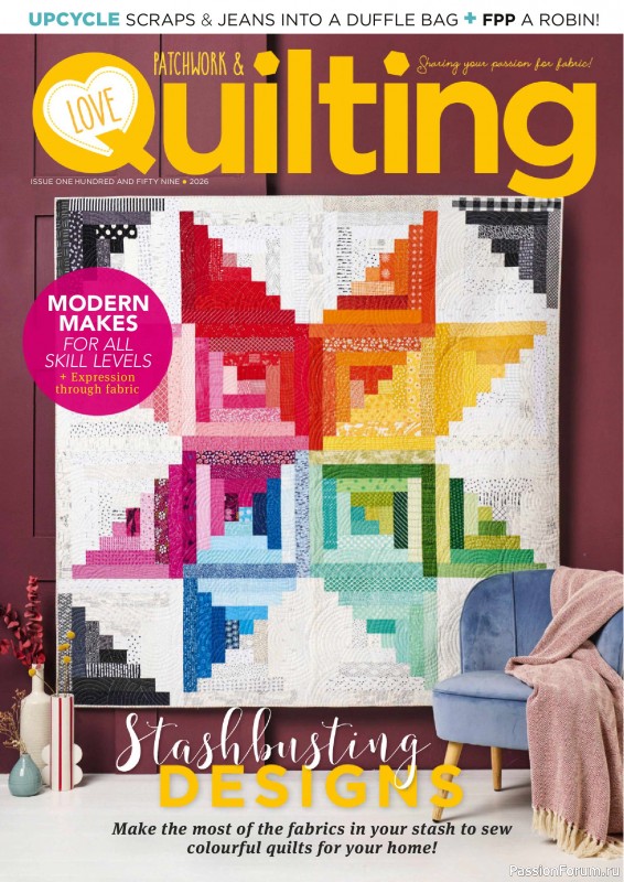 Коллекция проектов для рукодельниц в журнале &laquo;Love Patchwork & Quilting №159 2026&raquo;