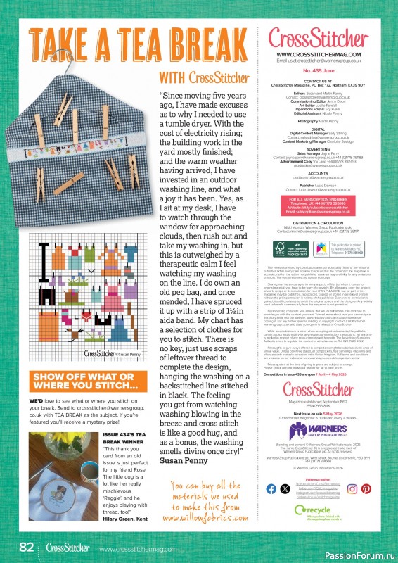 Коллекция вышивки в журнале &laquo;CrossStitcher №435 2026&raquo;