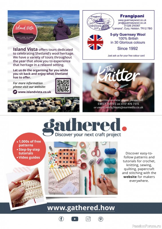 Вязаные проекты спицами в журнале «The Knitter №222 2025»