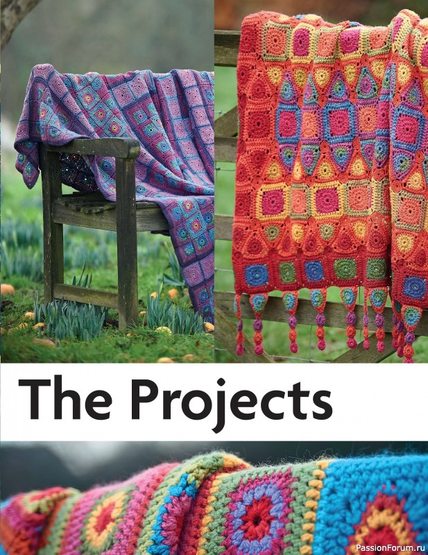 Вязаные проекты в книге «Block-by-Block Blankets and Afghans».
