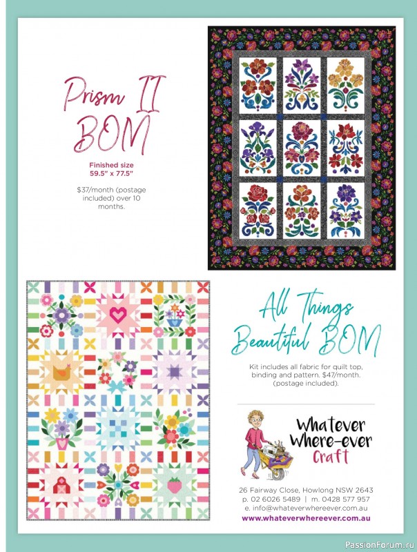 Коллекция проектов для рукодельниц в журнале &laquo;Australian Homespun - February-March 2026&raquo;