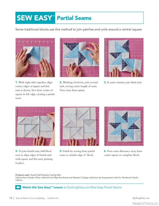 Коллекция проектов для рукодельниц в журнале «Love of Quilting - Summer 2026»