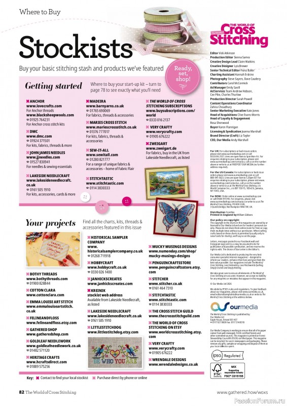 Коллекция вышивки в журнале &laquo;The World of Cross Stitching №372 2026&raquo;