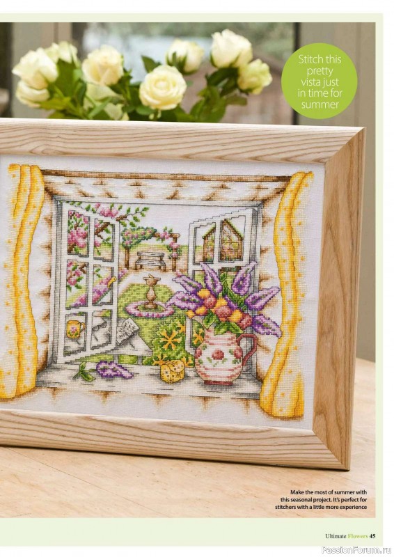 Коллекция вышивки в журнале «Ultimate CrossStitch Flowers - 2025»
