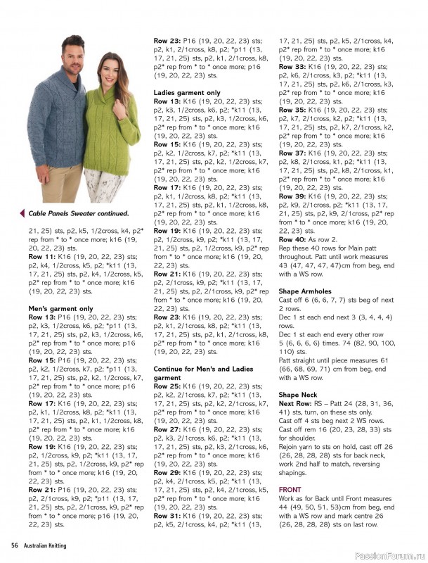Вязаные модели спицами в журнале «Australian Knitting Vol.18 №2 2026»