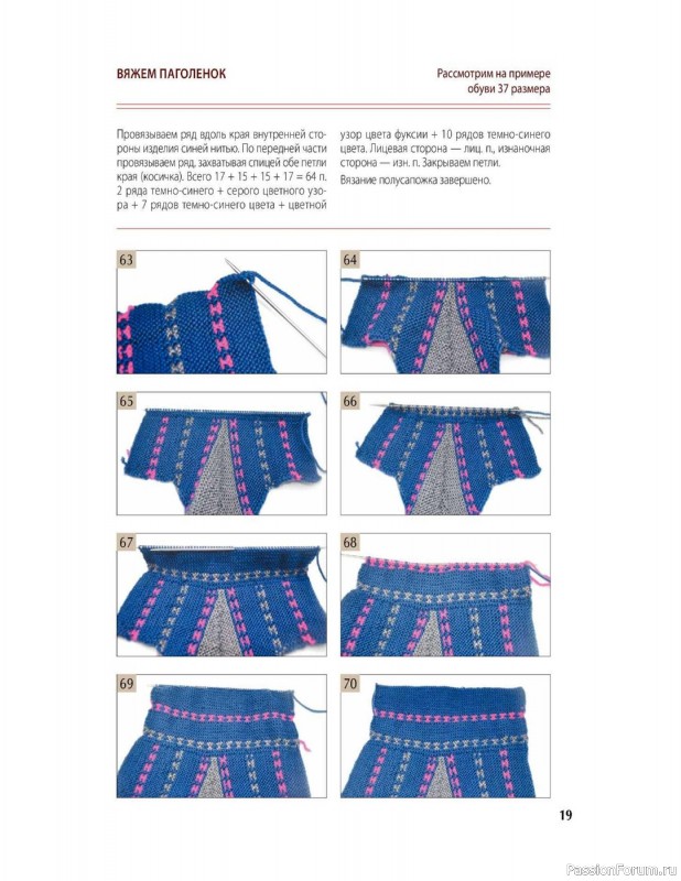 Вязаные проекты в книге «Вяжем спицами домашнюю обувь».