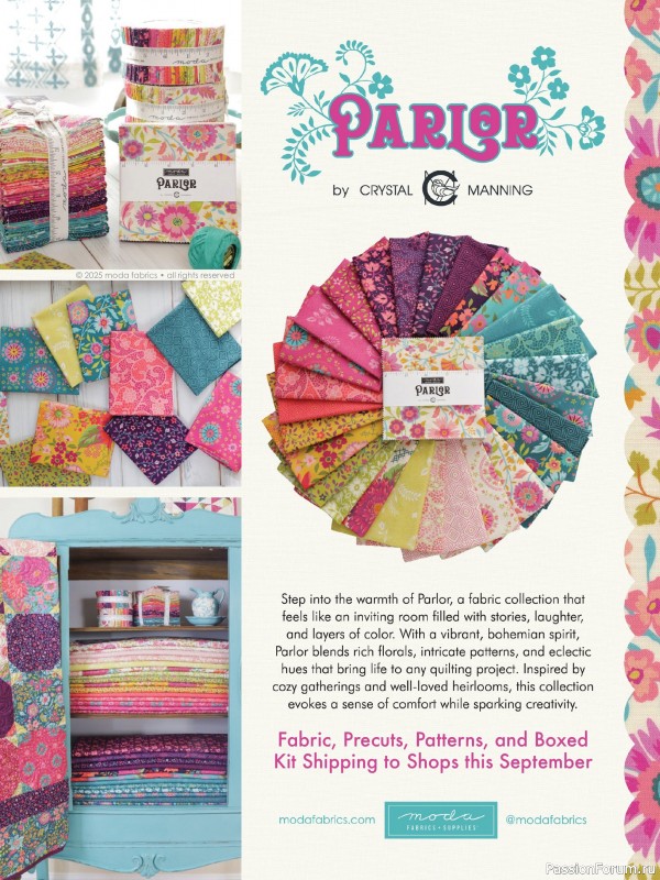 Коллекция проектов для рукодельниц в журнале «American Patchwork & Quilting №196 2025»