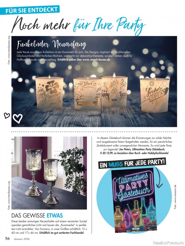 Коллекция проектов для рукодельниц в журнале «Anna Germany №1 2026»