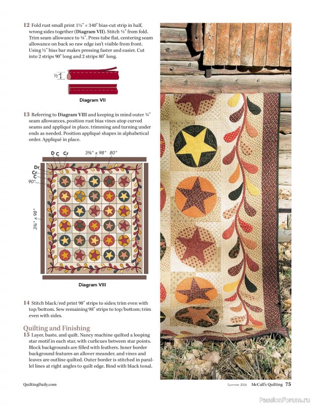 Коллекция проектов для рукодельниц в журнале &laquo;McCall's Quilting - Summer 2026&raquo;