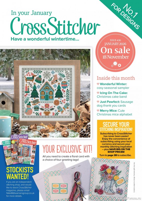 Коллекция вышивки в журнале «CrossStitcher №429 2025»
