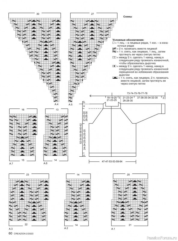 Вязаные модели спицами в журнале «Creazion №2 2023»